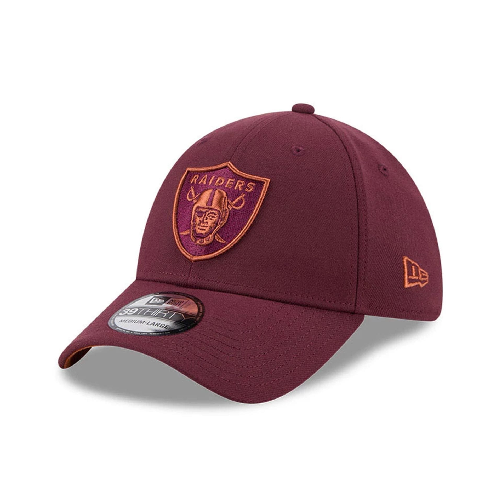 Las Vegas Raiders NFL Frosted Rust Dark Red 39THIRTY Stretch Fit Cap New Era Cap adult unisex