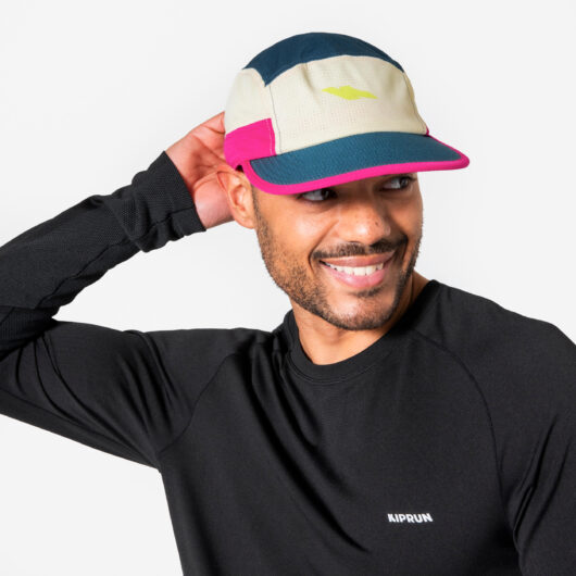 Men's And Women's Running Cap - Kiprun Blue Yellow Pink
