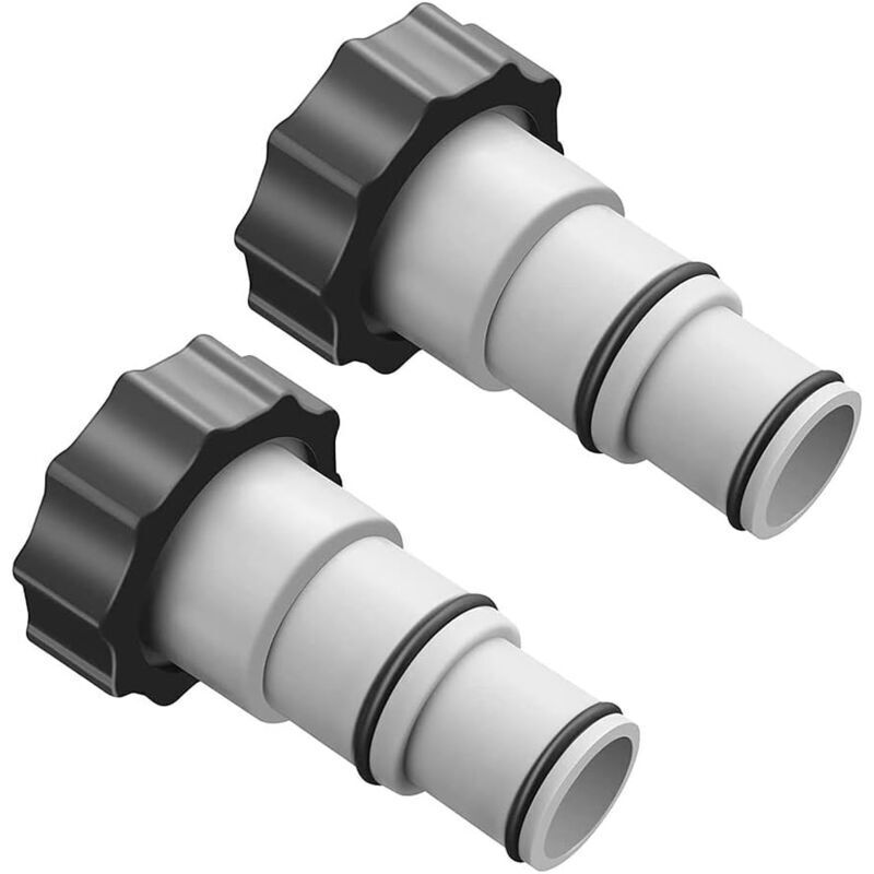 Pack of 2 Intex A-series pool adapters, replacement hose adapters for pumps, A series, with female screw thread - Pool hose fitting