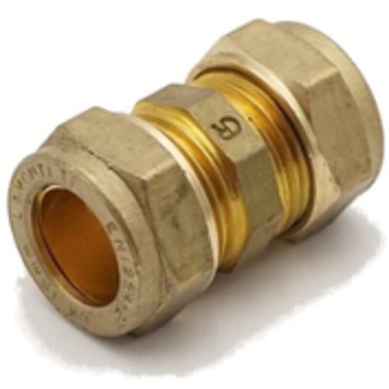 PrimaPlus Brass Compression Coupling 15mm - Pack of 10