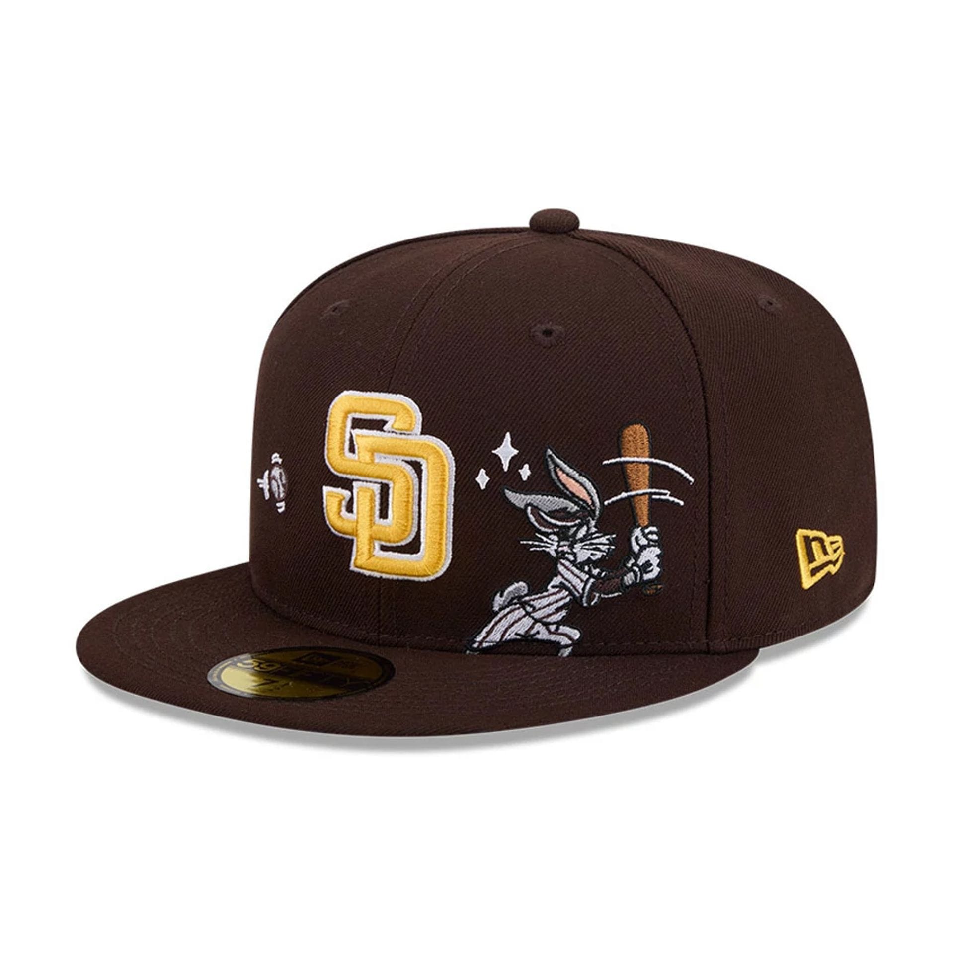San Diego Padres MLB X Looney Tunes Bugs Bunny Dark Brown 59FIFTY Fitted Cap New Era Cap adult unisex