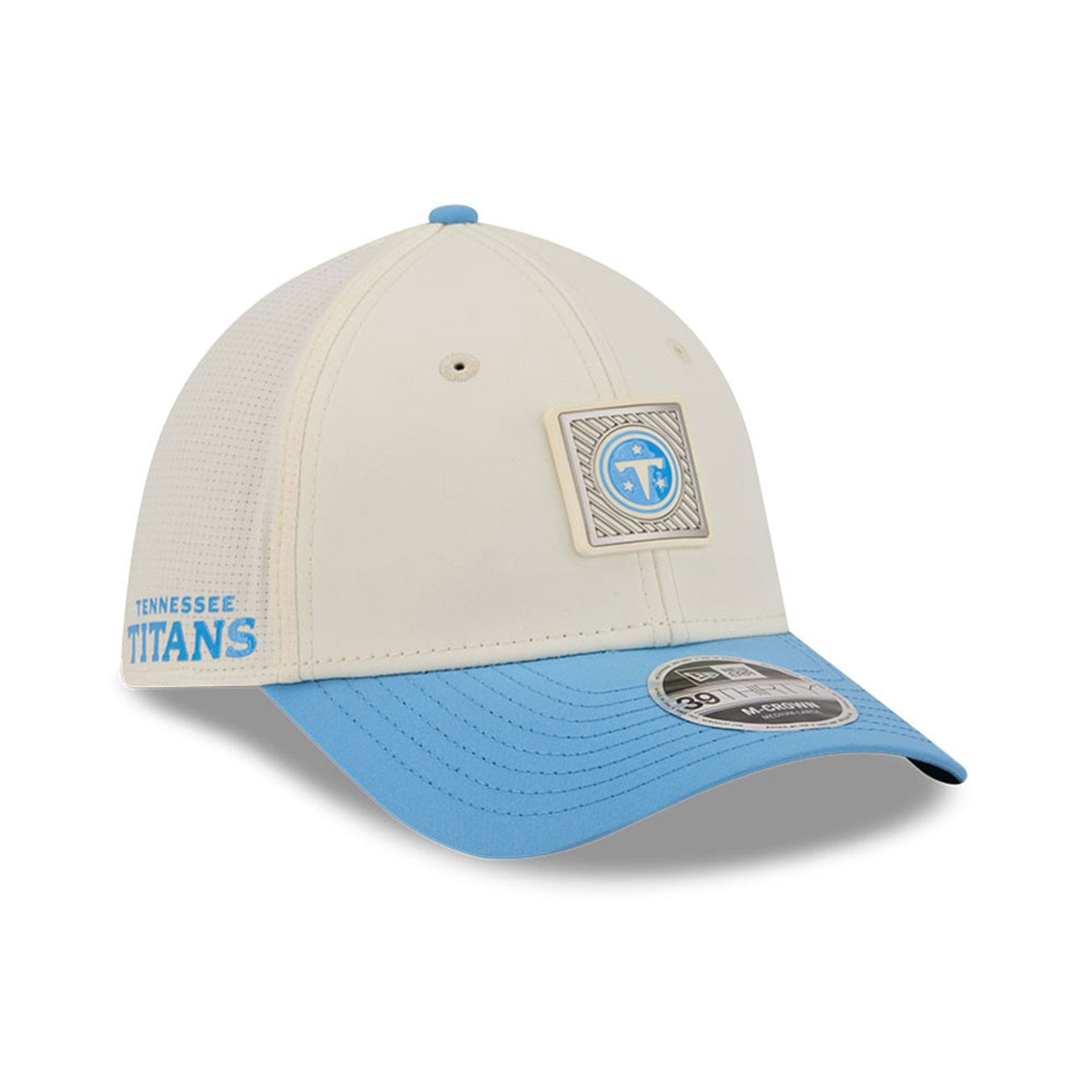 Tennessee Titans NFL Training 2026 White 39THIRTY M-Crown Stretch Fit Cap New Era Cap adult unisex