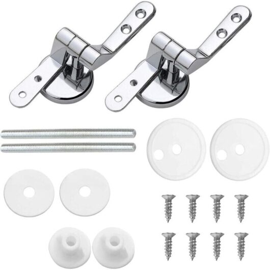 Toilet Seat Hinge Fasteners, 2 Pack Replacement Toilet Seat Hinges with Alloy Fittings, toilet seat hinge