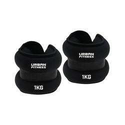 Urban Fitness Wrist and Ankle Weights Black (Pack of 2) UFW00702