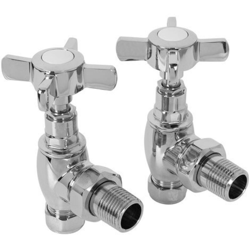 Warmehaus Traditional Angled 15mm Radiator Valve Pack
