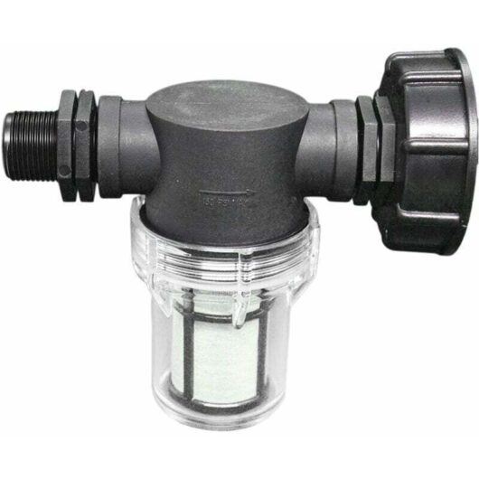1000L Tank Fitting Tap, Garden Hose Joint for Rainwater Collectors with Filter Function, S60x6 IBC Water Tank Adapter (3/4'' External Thread)